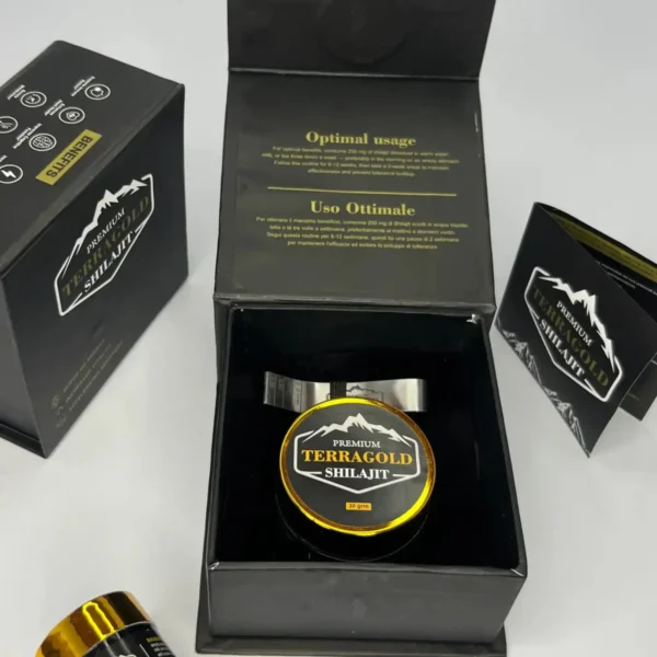 Pure Himalayan Shilajit resin 10g jar by TerraGold Italy