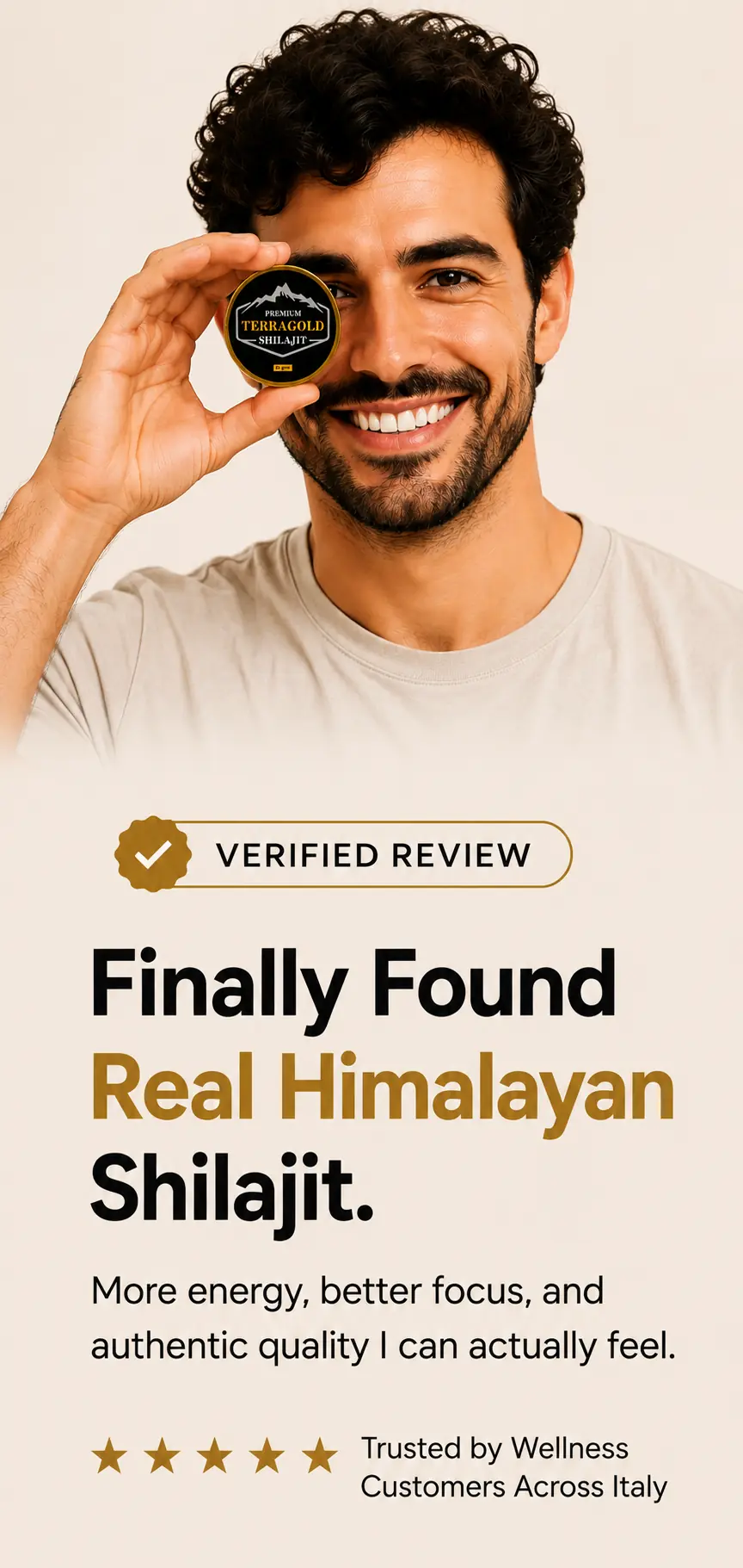 TerraGold Himalayan Shilajit resin reviews from Italian and European customers