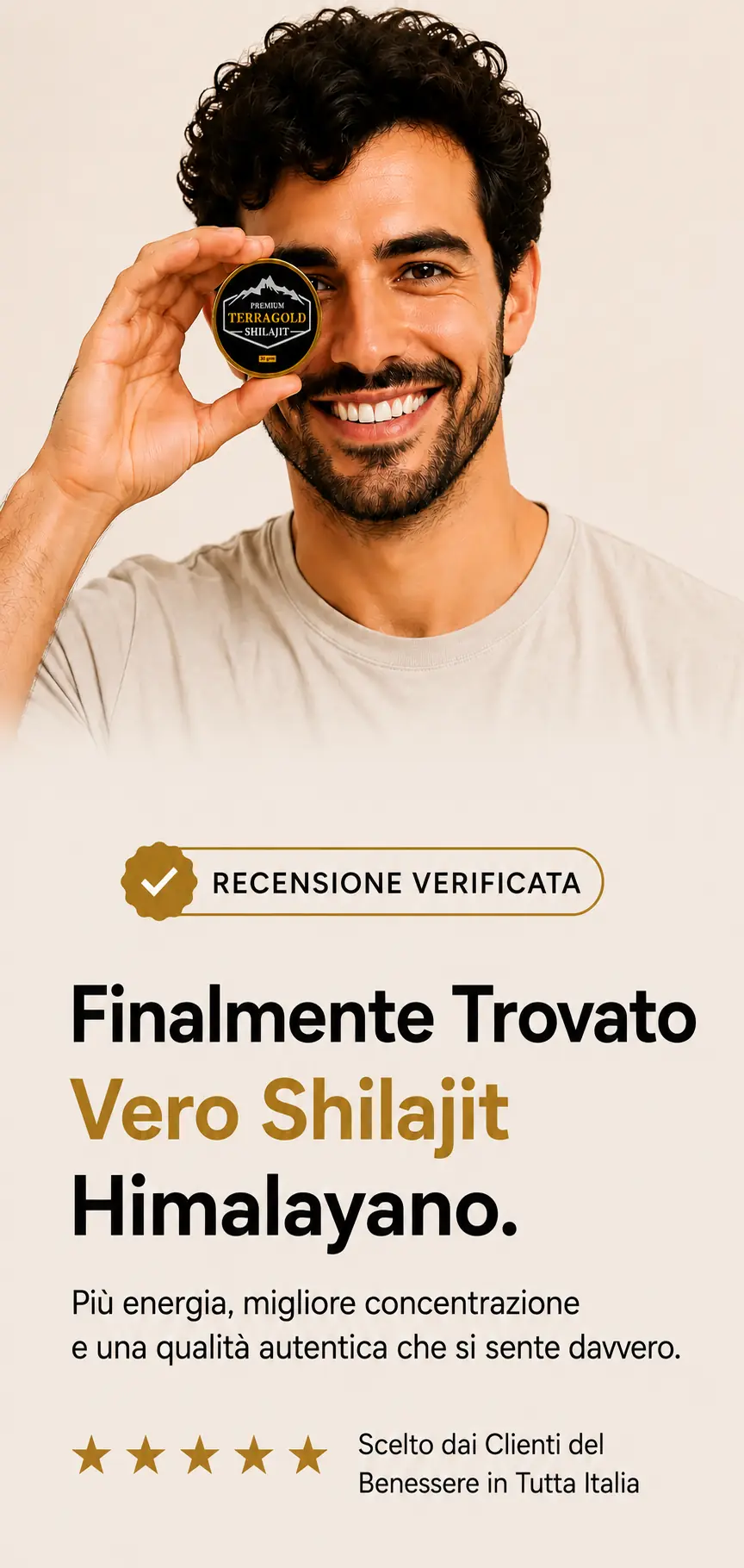 Recensioni sulla resina Shilajit dell'Himalaya TerraGold da parte di clienti italiani ed europei